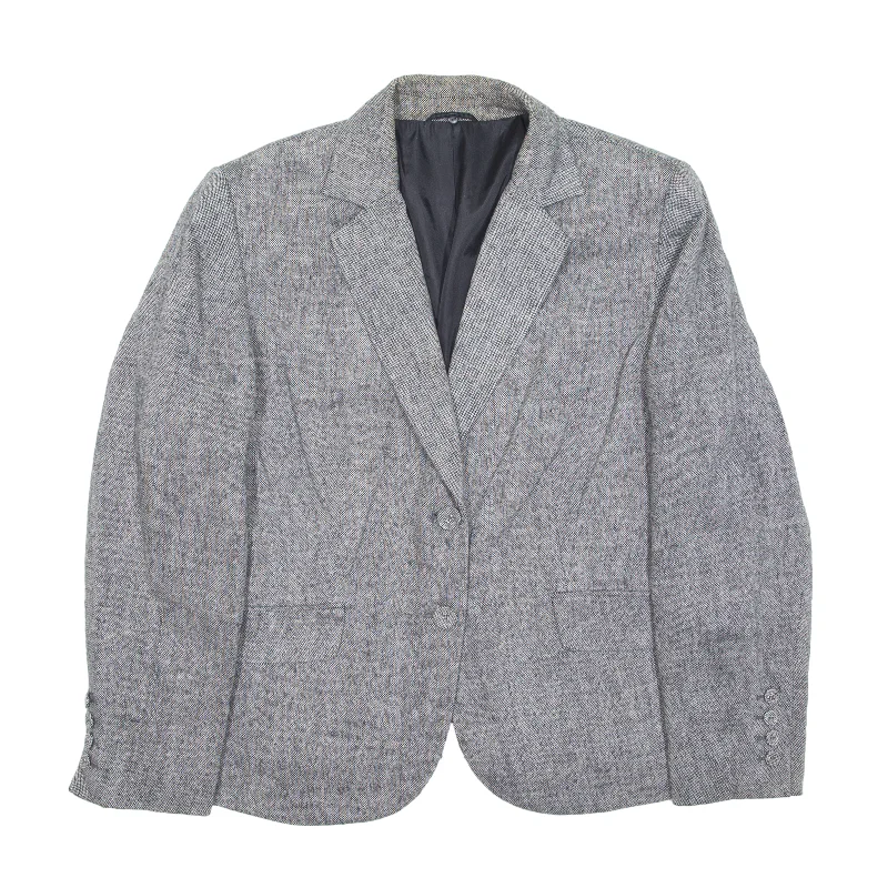 YESSICA Blazer Jacket Grey Wool Womens L Women's Custom Jacket