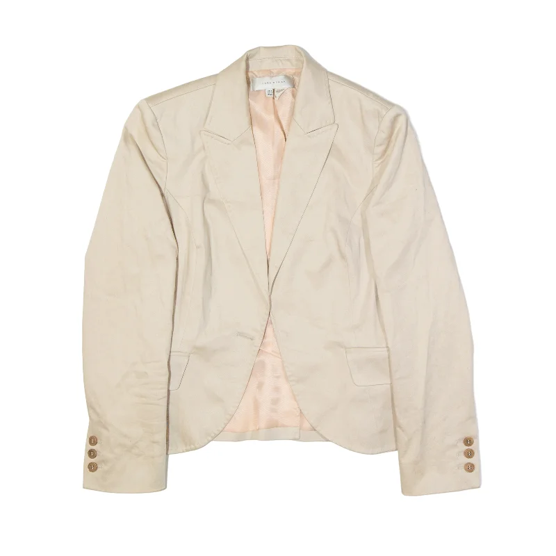 ZARA Blazer Jacket Beige Womens XS Women's Vintage Suit