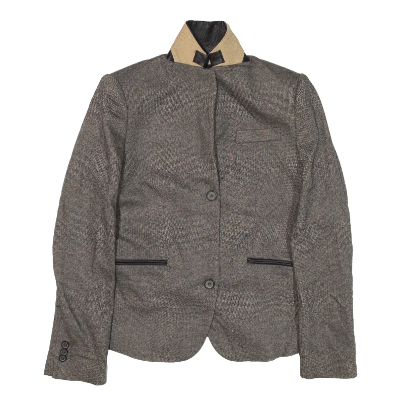 ZARA Blazer Jacket Grey Womens XS Women's Boutique Suit