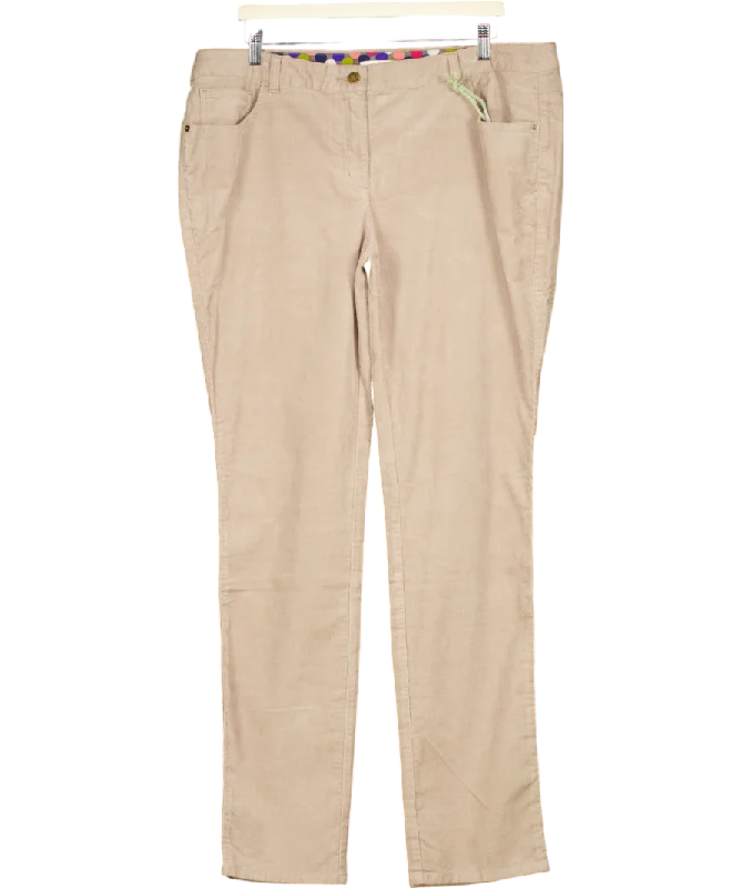 Boden Beige 5 Pocket fine Corduroy Slim Trousers UK 20 Trousers New Arrival