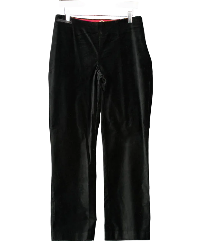 Boden Black Velvet Straight Leg Trouser Long UK 18 Trousers Versatile Stylish