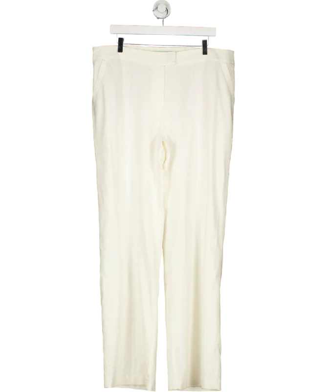 Boden White Mina Linen Trouser Long length UK 18 Trousers Review Highly