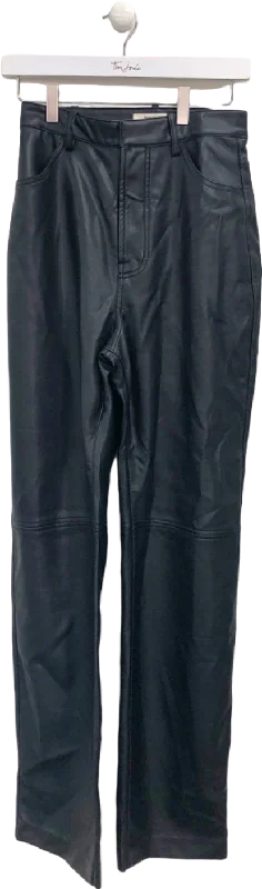 House of CB Black Faux Leather Trousers UK S Trousers stylish modern