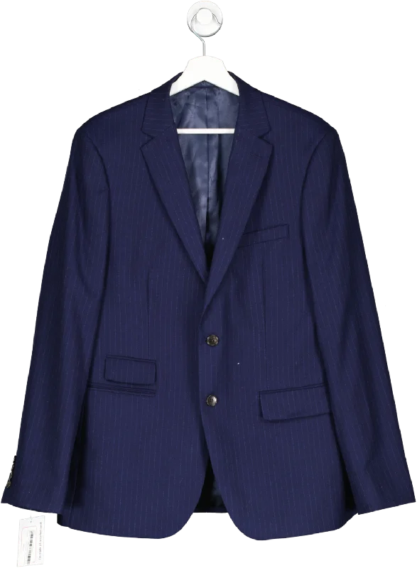 Moss Bros Blue Suit Blazer UK 42" CHEST Slimming Women's Blazer