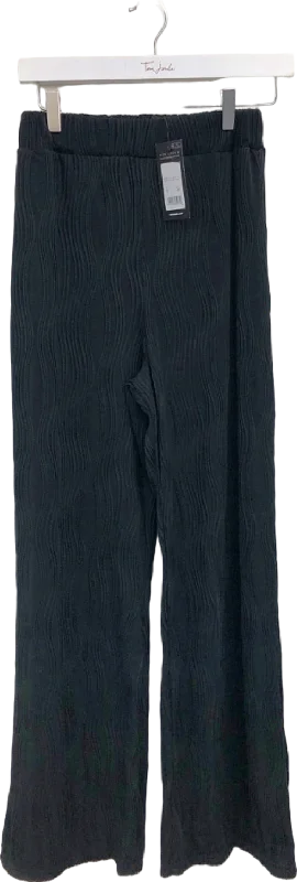 New Look Black Textured Trousers UK 8 Trousers Versatile Stylish