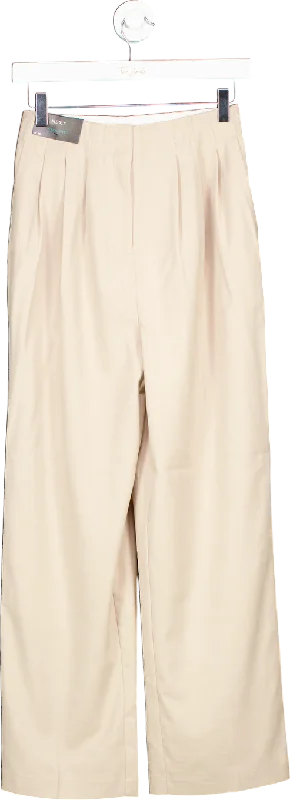 Next Beige Straight Trousers UK 6S Trousers Cargo pockets