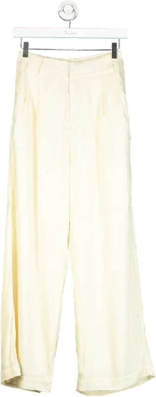 Sancia Ivory Wide-Leg Trousers UK XS Trousers cozy soft