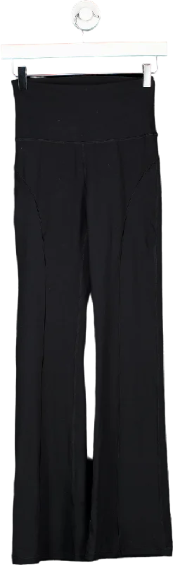 Shein Black FeatherFit  High-Waisted Trousers UK XS Trousers Denim Blue