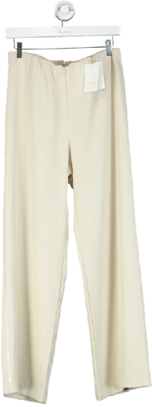 The Frankie Shop Beige Imre Trousers UK M Trousers Fall Fleece